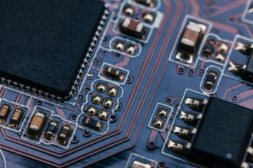 circuit board repair. electronic hardware modern technology. motherboard digital personal computer c