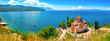 canvas print picture - Ohridsee und Sveti Jovan