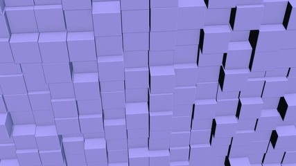 Wall Mural - concept of matrix. binary code environment in form of cubes wall with information inside, moving up 