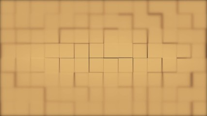 Wall Mural - concept of matrix. binary code environment in form of cubes wall with information inside.