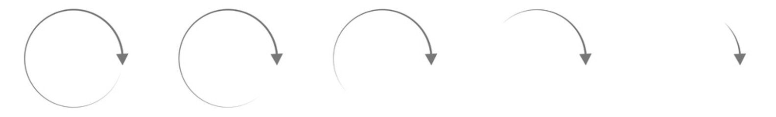 Poster - arrow icon gray | circle arrows | infographic illustration | direction symbol | curved loading logo 