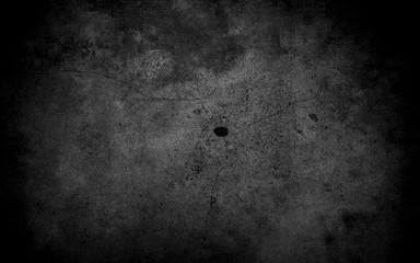 Old wall texture cement dark black gray  background abstract grey color design are light with white gradient background.