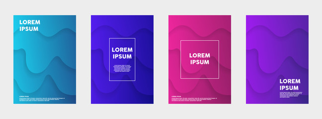 Wall Mural - futuristic posters, colorful book cover templates. vector illustration.