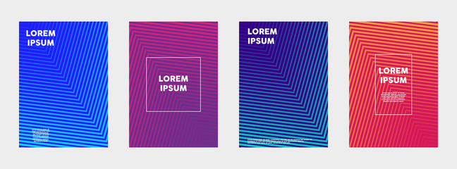 Wall Mural - futuristic posters, colorful book cover templates. vector illustration.