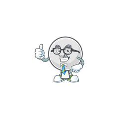 Sticker - Satellite dish cartoon successful Businessman wearing glasses