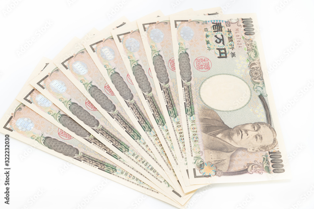 Photo Stock 8万円のイメージ。白背景。シリアルナンバー加工済み 