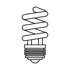 Poster - economy bulb light spiral icon