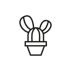 Wall Mural - Simple cactus line icon.