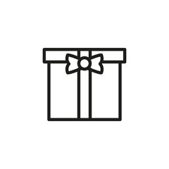 Canvas Print - Simple gift line icon.