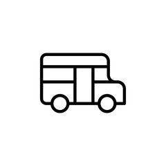 Poster - Simple school bus line icon.