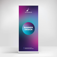 Wall Mural - banner design, roll-up. stand for presentations, conferences, advertising banner for the exhibition 