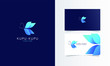 Butterfly Logo mark with business card template design for branding identity