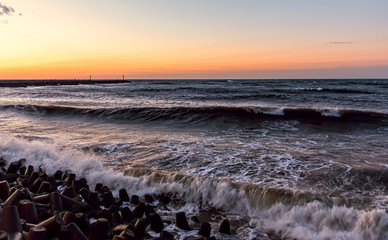 Sticker - Ostsee und Promenade im Darlowko