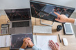 © Ngampol - Business team on meeting to planning investment trading project and strategy of deal on a stock exchange with partner, financial and accounting concept, collaborative teamwork analyze data