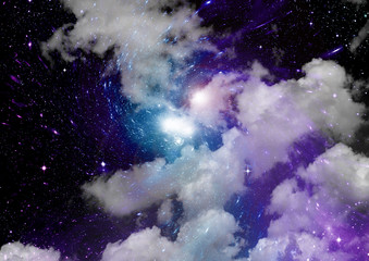 galaxy in a free space. 3D rendering