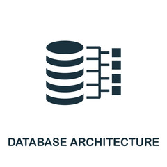 Database Architecture icon. Simple element from data organization collection. Filled Database Architecture icon for templates, infographics and more