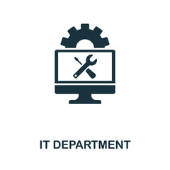 It Department icon. Simple element from data organization collection. Filled It Department icon for templates, infographics and more