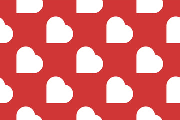 Leinwandbilder - Seamless vector pattern. Background texture in geometric ornamental style. Red hearts.