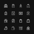 © Nadir - Editable 16 shopper icons for web and mobile