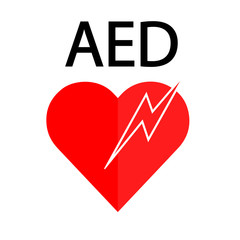 Canvas Print - AED Emergency defibrillator AED icon