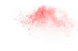 © piyaphong - Red powder explosion on white background. Colored cloud. Colorful dust explode