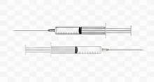 Syringe. Realistic. 3d. Vector Stock Illustration. Medical Syringe On White Background. Isolated.