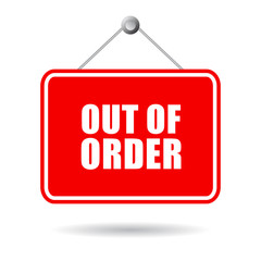 Wall Mural - Out of order door sign