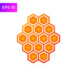 © ABDUL - Honeycomb icon template color editable. Honeycomb symbol logo vector sign isolated on white background illustration for graphic and web design.
