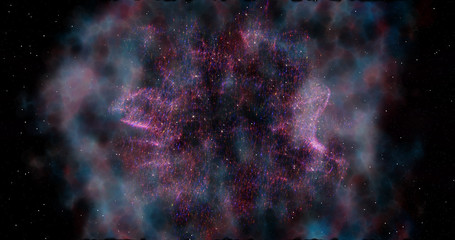 Wall Mural - Digital space world 3d data earth background