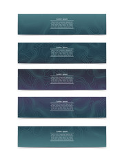 Wall Mural - Abstract topographic banner design templates collection. Vector template