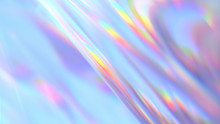Transparent Rainbow Plastic Or Glass. Holographic Rainbow Foil