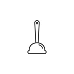 Aufkleber - Plunger icon template color editable. Cleaning Plunger symbol logo vector sign isolated on white background illustration for graphic and web design.