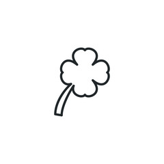 Fototapete - Four leaf clover icon template color editable. leaf clover symbol logo vector sign isolated on white background illustration for graphic and web design.