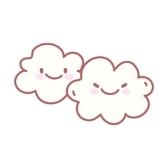 Sticker - kawaii clouds sky weather character cartoon cute