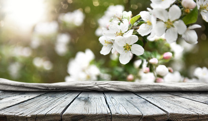 Wall Mural - Empty old wooden table background