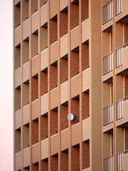 Wall Mural - Tokyo,Japan-February 11, 2020: The only satellite dish on the wall of condominium