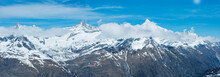 Panorama Of Snow Mountain In Swiss