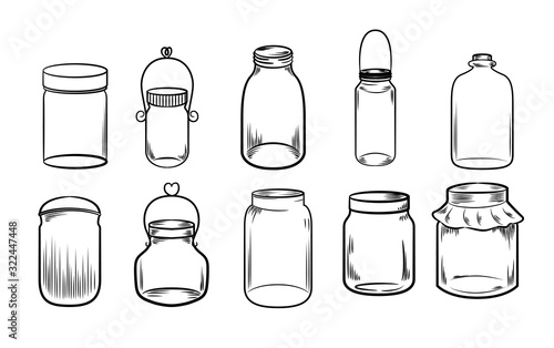 jar vector set collection graphic clipart design Tableau sur Toile
