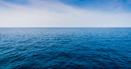 Wall Mural - beautiful sea landscape with blue sky and tiny clouds on sunny day,thailand.