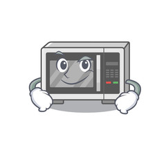 Poster - Cool microwave mascot character with Smirking face