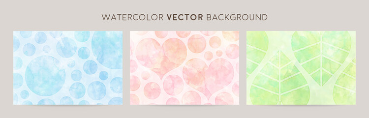 watercolor vector background set