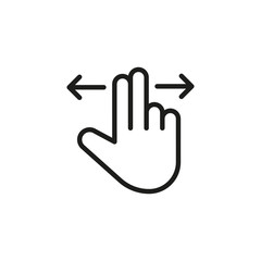 Poster - Simple gesture line icon.