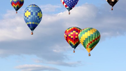 Wall Mural - Colorful hot air balloons in the sky, 4k