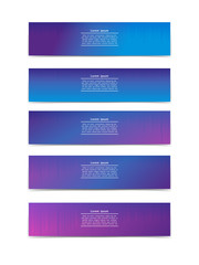 Wall Mural - A collection of bright simple banners for websites in trend colors. Vector illustration