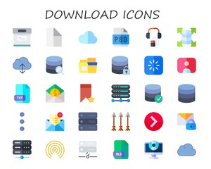 Canvas Print - download icon set