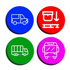 Canvas Print - freight simple icons set