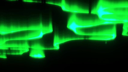 Wall Mural - northern lights curtains in mountains