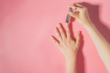 Nail Cutter  Macro Detail Pink Background
