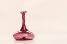 Glass Vase - Single Vase On Light Background, Space For Copy