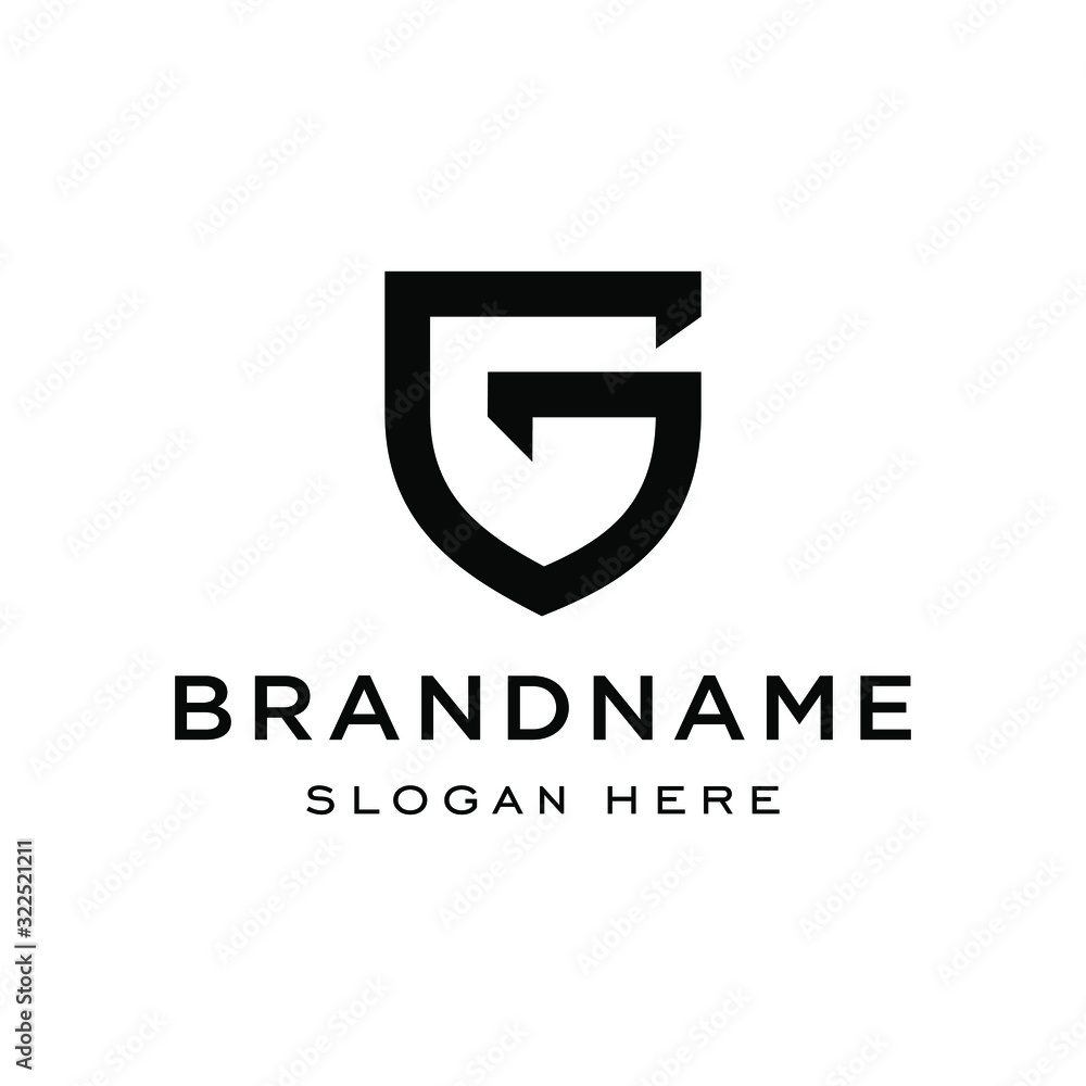 Letter G Shield Security Logo Protection Symbol Vector Logo Design ...